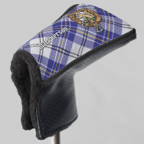 Clan MacPherson Crest over Blue Dress Tartan Golf Head Cover