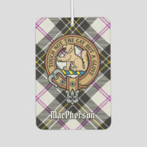 Clan MacPherson Crest over Dress Tartan Air Freshener
