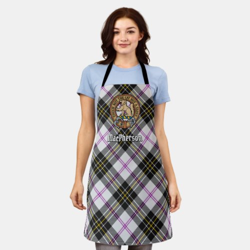 Clan MacPherson Crest over Dress Tartan Apron