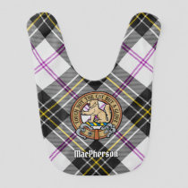 Clan MacPherson Crest over Dress Tartan Baby Bib