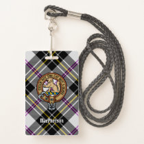Clan MacPherson Crest over Dress Tartan Badge