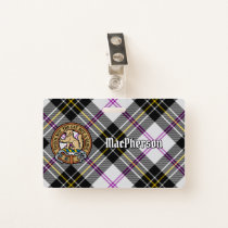 Clan MacPherson Crest over Dress Tartan Badge