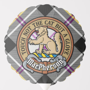 Clan MacPherson Crest over Dress Tartan Balloon