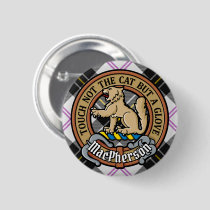Clan MacPherson Crest over Dress Tartan Button