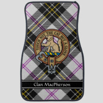 Clan MacPherson Crest over Dress Tartan Car Floor Mat