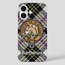 Clan MacPherson Crest over Dress Tartan iPhone 16 Case