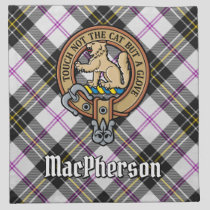 Clan MacPherson Crest over Dress Tartan Cloth Napkin