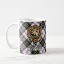 Clan MacPherson Crest over Dress Tartan Coffee Mug