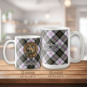 Clan MacPherson Crest over Dress Tartan Coffee Mug