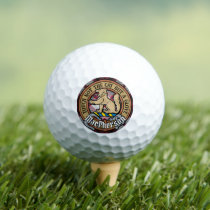 Clan MacPherson Crest over Dress Tartan Golf Balls