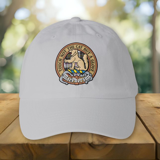 Clan MacPherson Crest over Dress Tartan Hat (Creator Uploaded)