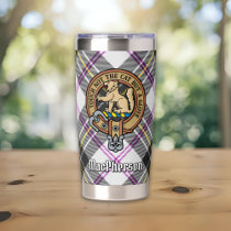 Clan MacPherson Crest over Dress Tartan Insulated Tumbler