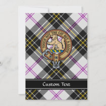 Clan MacPherson Crest over Dress Tartan Invitation