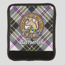 Clan MacPherson Crest over Dress Tartan Luggage Handle Wrap