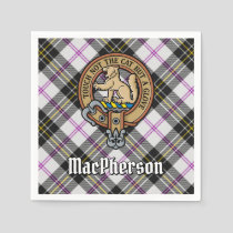 Clan MacPherson Crest over Dress Tartan Napkins