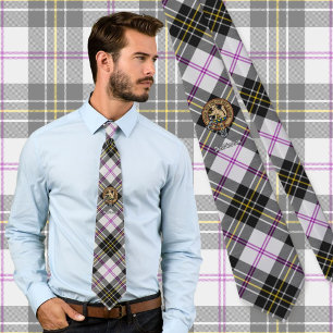 Clan MacPherson Crest over Dress Tartan Neck Tie