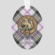 Clan MacPherson Crest over Dress Tartan Ornament