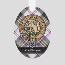 Clan MacPherson Crest over Dress Tartan Ornament