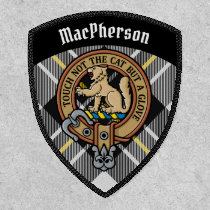 Clan MacPherson Crest over Dress Tartan Patch