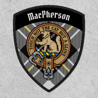 Clan MacPherson Crest over Dress Tartan Patch