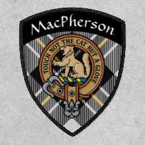 Clan MacPherson Crest over Dress Tartan Patch