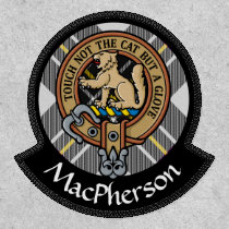 Clan MacPherson Crest over Dress Tartan Patch