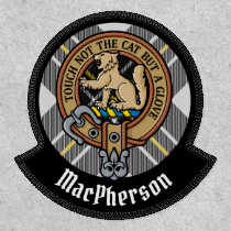 Clan MacPherson Crest over Dress Tartan Patch