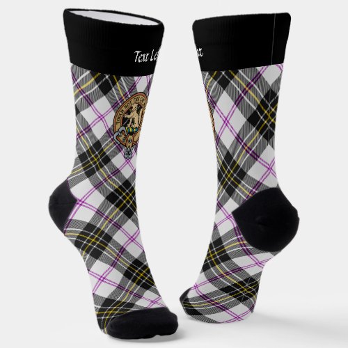 Clan MacPherson Crest over Dress Tartan Socks