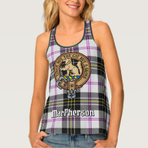 Clan MacPherson Crest over Dress Tartan Tank Top