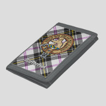 Clan MacPherson Crest over Dress Tartan Trifold Wallet