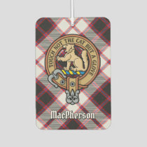 Clan MacPherson Crest over Hunting Tartan Air Freshener