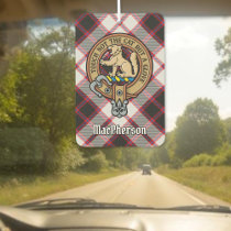 Clan MacPherson Crest over Hunting Tartan Air Freshener