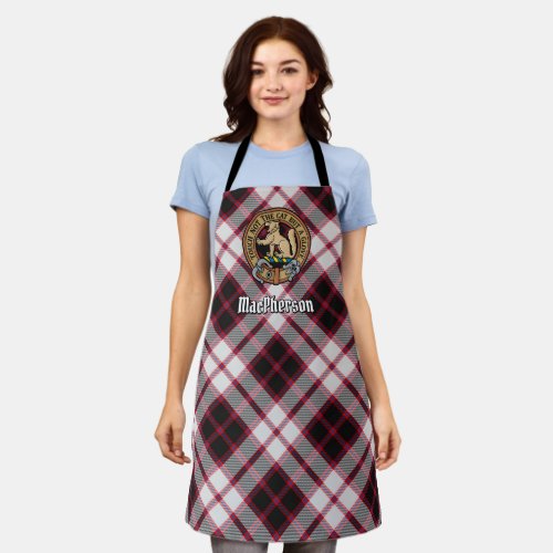 Clan MacPherson Crest over Hunting Tartan Apron