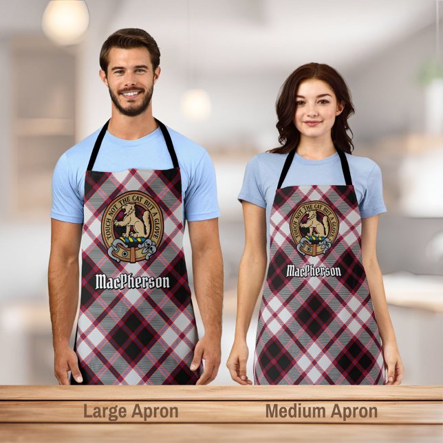Clan MacPherson Crest over Hunting Tartan Apron (Creator Uploaded)