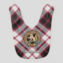 Clan MacPherson Crest over Hunting Tartan Baby Bib