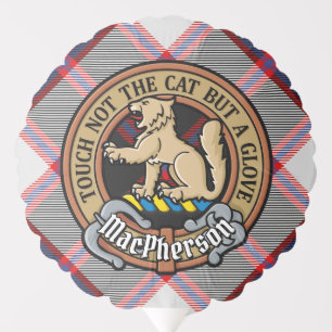Clan MacPherson Crest over Hunting Tartan Balloon