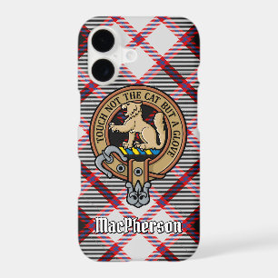 Clan MacPherson Crest over Hunting Tartan iPhone 17 Case
