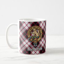 Clan MacPherson Crest over Hunting Tartan Coffee Mug