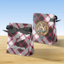 Clan MacPherson Crest over Hunting Tartan Favor Boxes