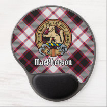 Clan MacPherson Crest over Hunting Tartan Gel Mouse Pad