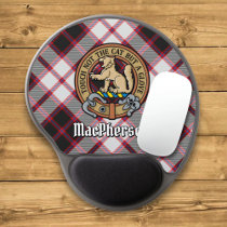 Clan MacPherson Crest over Hunting Tartan Gel Mouse Pad