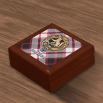 Clan MacPherson Crest over Hunting Tartan Gift Box