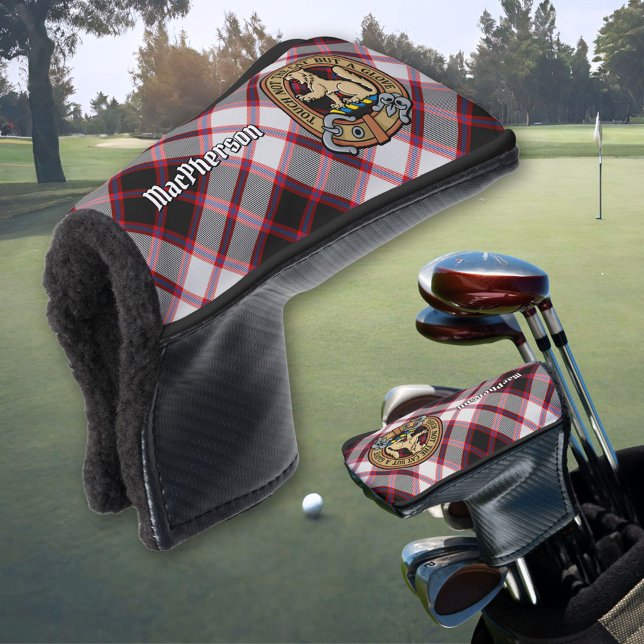 Clan MacPherson Crest over Hunting Tartan Golf Head Cover (Creator Uploaded)