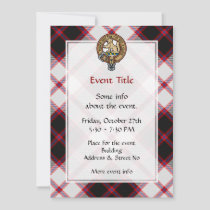 Clan MacPherson Crest over Hunting Tartan Invitation