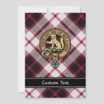 Clan MacPherson Crest over Hunting Tartan Invitation