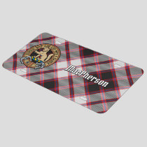 Clan MacPherson Crest over Hunting Tartan License Plate