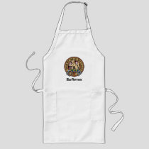 Clan MacPherson Crest over Hunting Tartan Long Apron