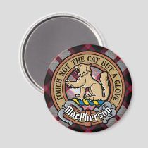 Clan MacPherson Crest over Hunting Tartan Magnet
