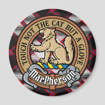 Clan MacPherson Crest over Hunting Tartan Magnet