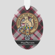 Clan MacPherson Crest over Hunting Tartan Ornament
